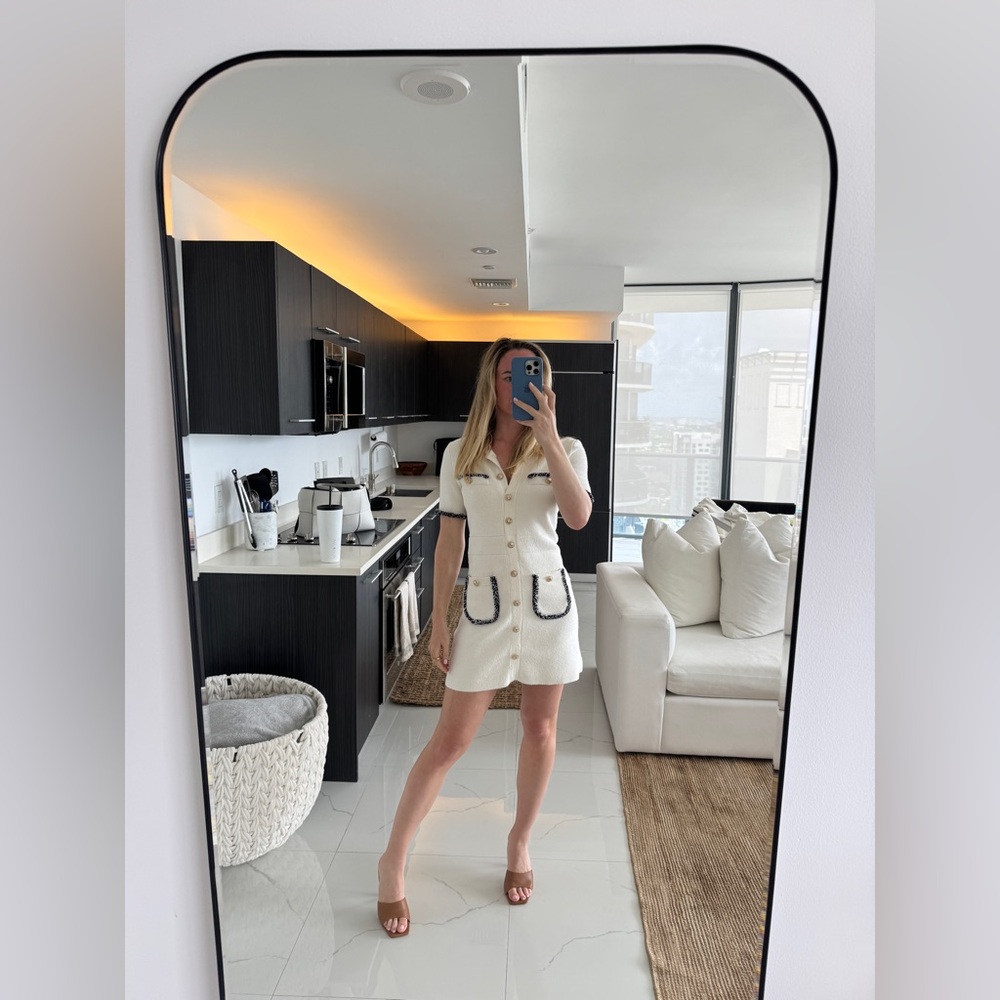 Chic Cream Button-Up Dress